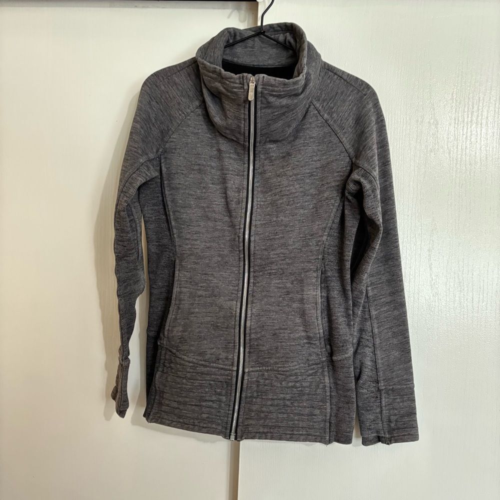 Lululemon Radiant Jacket Heathered Gray Full Zip | Size 6